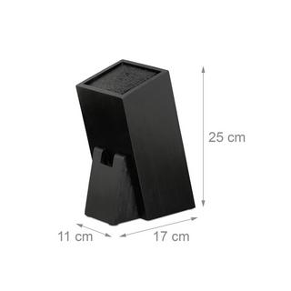 B2X Schwarzer Messerblock mit Strohhalm  