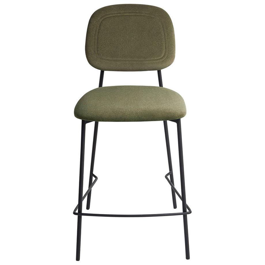 Beliani Set di 2 sedie alte en Velluto Moderno DUETTE  