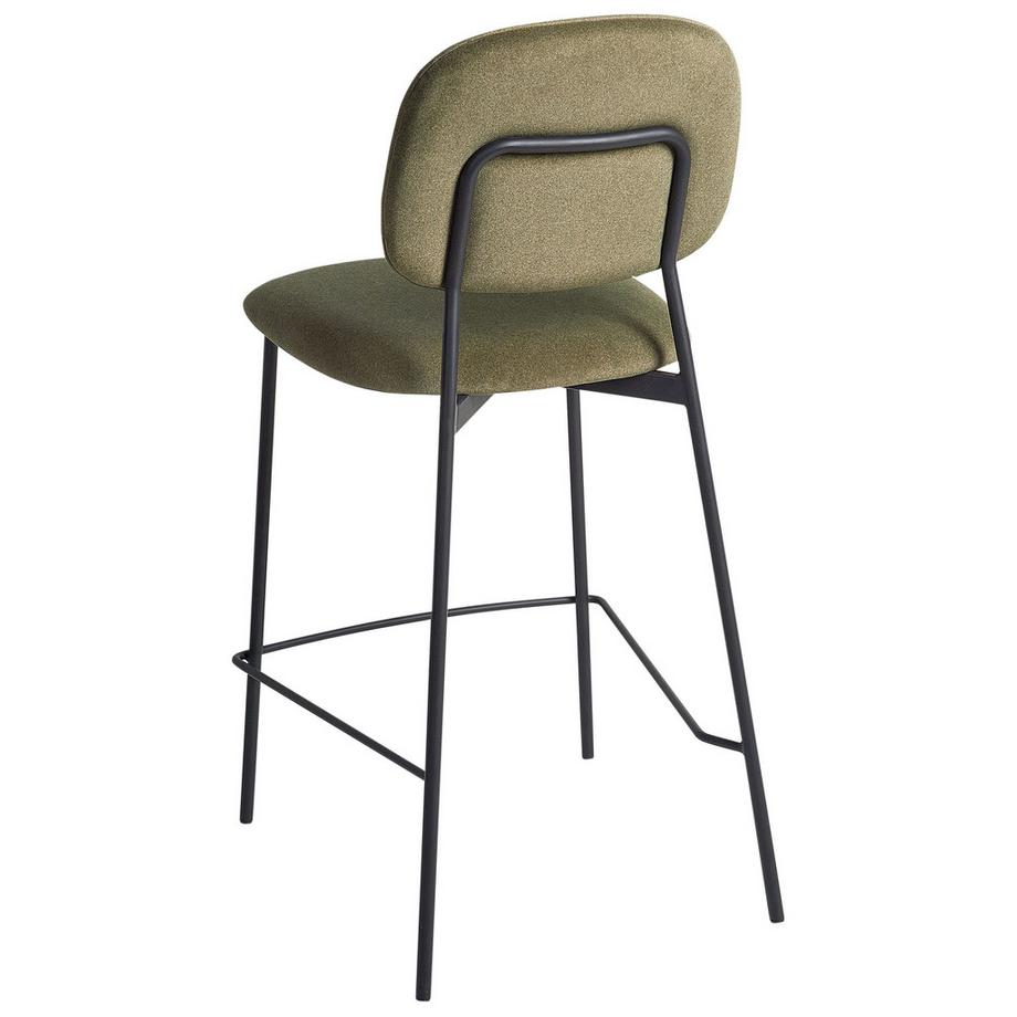 Beliani Set di 2 sedie alte en Velluto Moderno DUETTE  