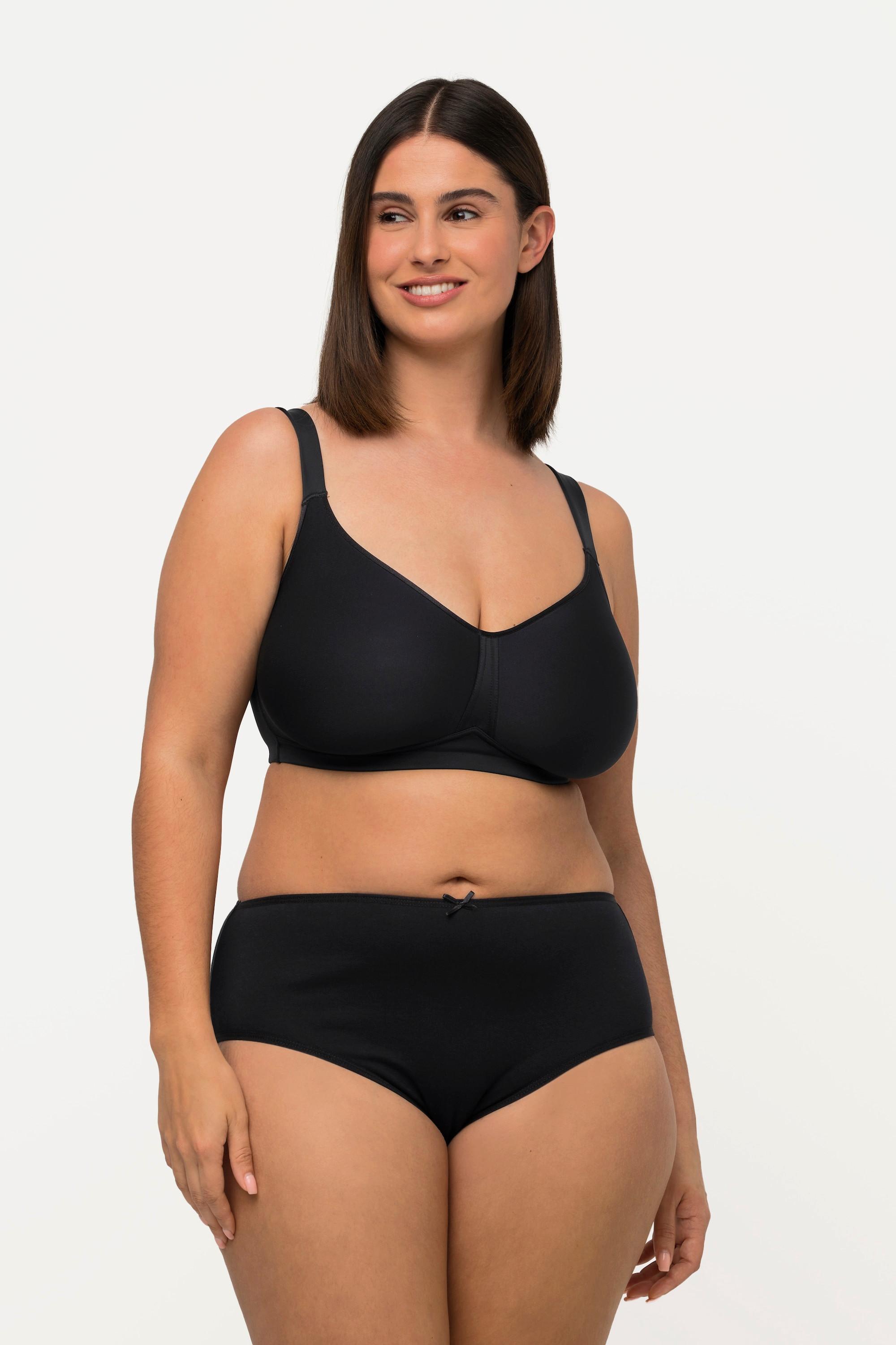 Ulla Popken  Reggiseno in microfibra senza ferretto con coppe in Spacer e coppa C-E 