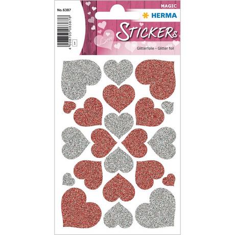 HERMA  HERMA 6387 sticker decorativi Carta Rosso, Argento Permanente 22 pz 