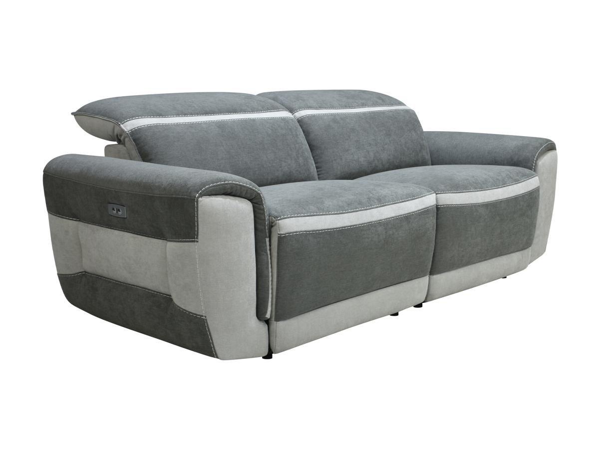 Image of Relaxsofa elektrisch 3-Sitzer - Stoff - Dunkelgrau - ORIETTO Relaxsofa elektrisch 3-Sitzer - Stoff - Dunkelgrau - ORIETTO