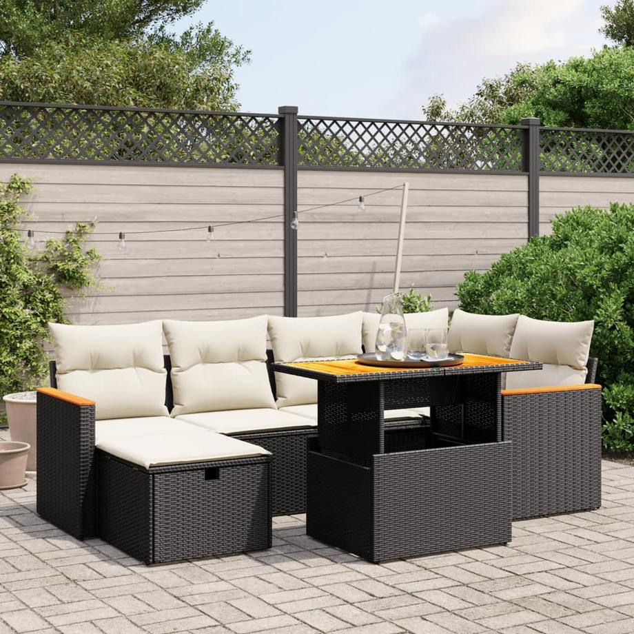 VidaXL Ensemble de canapés de jardin rotin synthétique  
