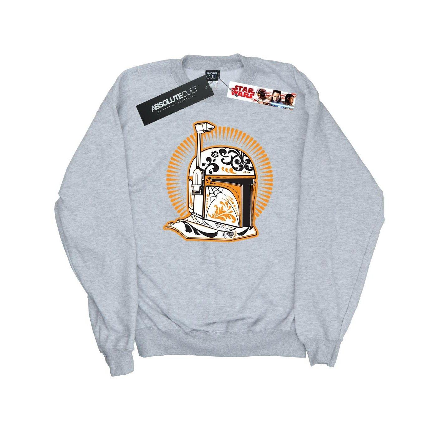 Image of Boba Fett Dia De Los Muertos Sweatshirt Damen Grau XXL