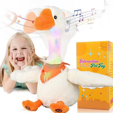 Sprechende, tanzende Gans, die wiederholt, was man sagt, imitiert, Aufnahme, Plüsch, Babyspielzeug, musikalische englische Lieder, singt