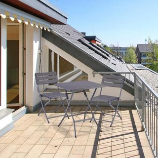 B2X 3-teiliges Balkonmöbel-Set in Holzoptik  