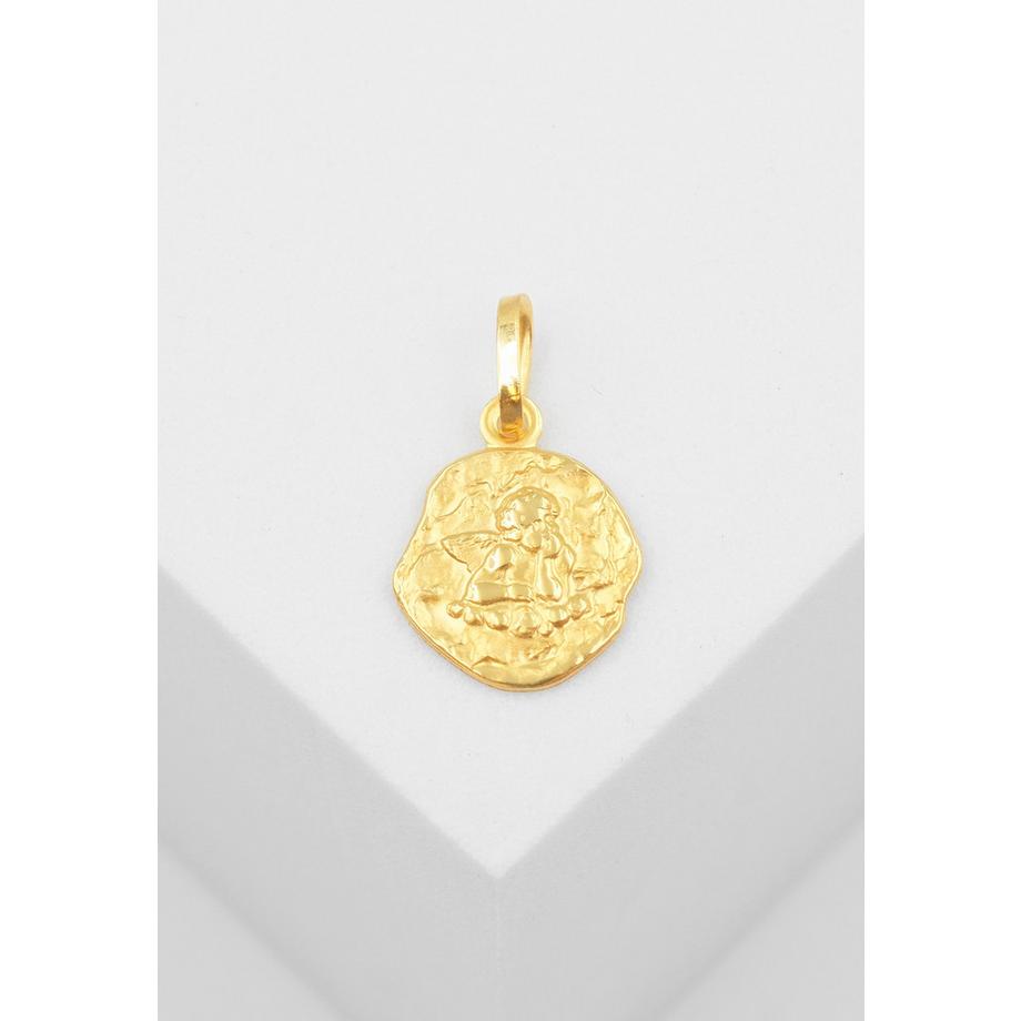 MUAU Schmuck  Anhänger Schutzengel Gelbgold 750, 16x10mm 