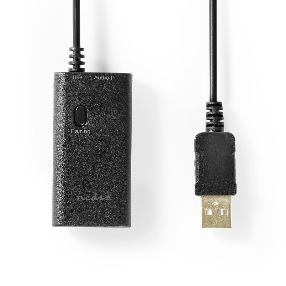 Nedis  Émetteur Bluetooth® | Entrée de connexion: 1x AUX / 1X USB | SBC | Jusqu'à 1 appareil | Noir 