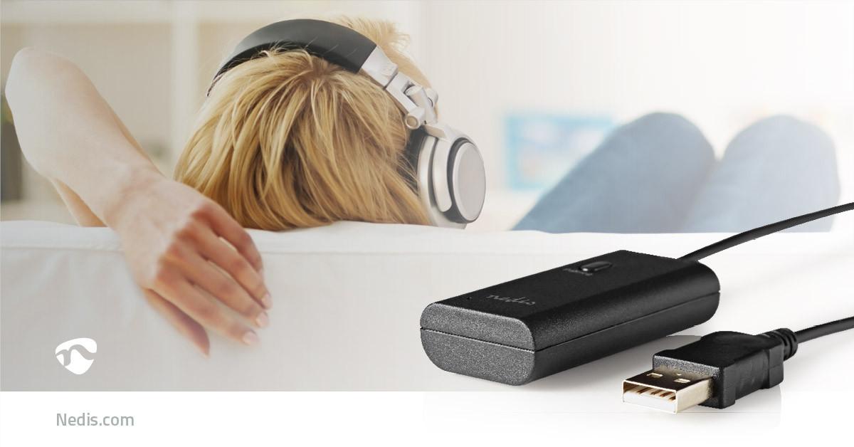 Nedis  Bluetooth® Sender | Anschlusseingang: 1x Aux / 1x USB | SBC | Bis zu 1 Gerät | Schwarz 
