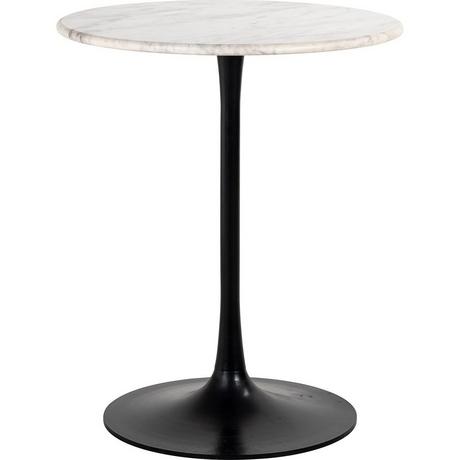 mutoni Table bistro Carlten marbre blanc ronde 65  