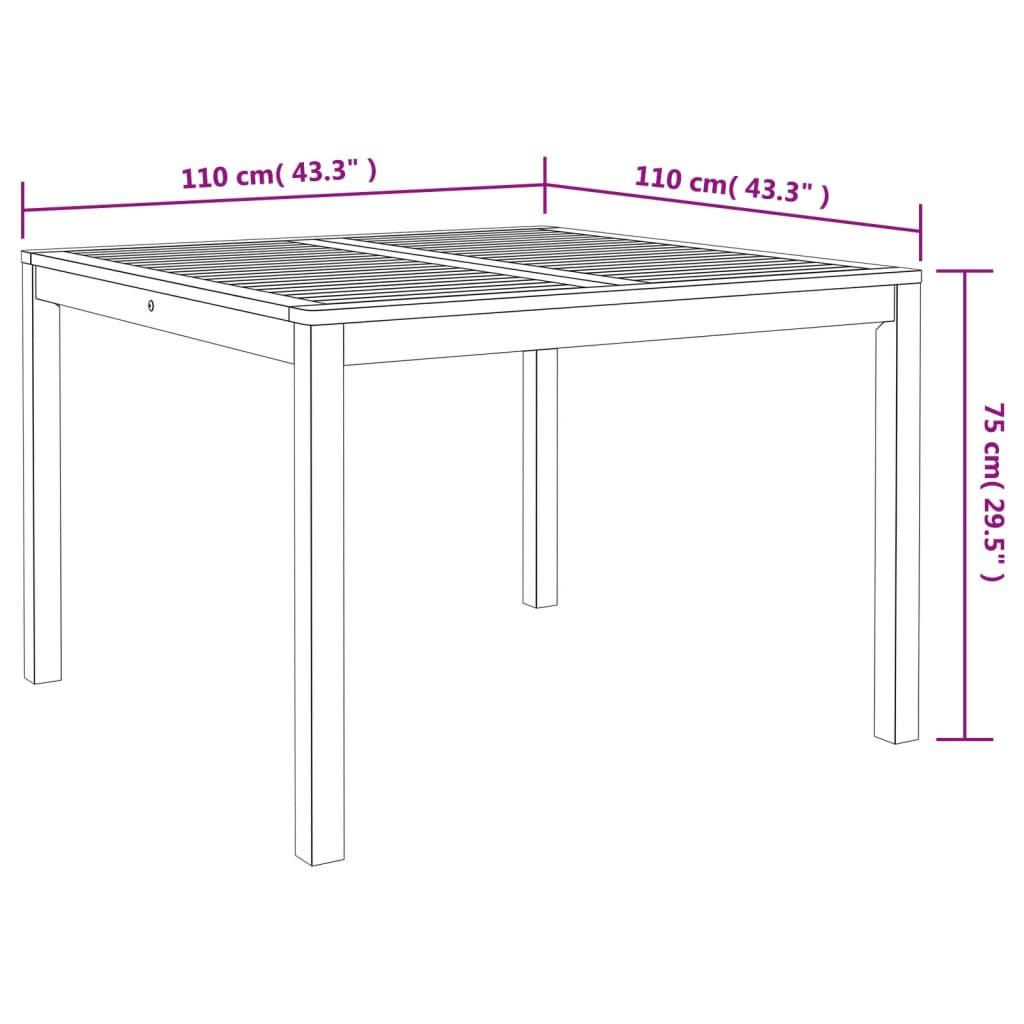 VidaXL Table à manger bois d'acacia  