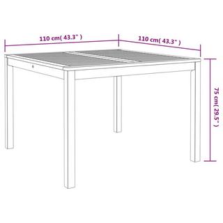 VidaXL Table à manger bois d'acacia  