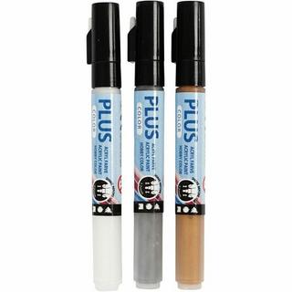 Creativ Company  Creativ Company 39892 evidenziatore 3 pz Oro, Argento, Bianco 
