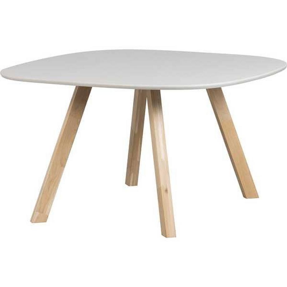 Table à manger Tablo frêne brouillard blanc 130x130
