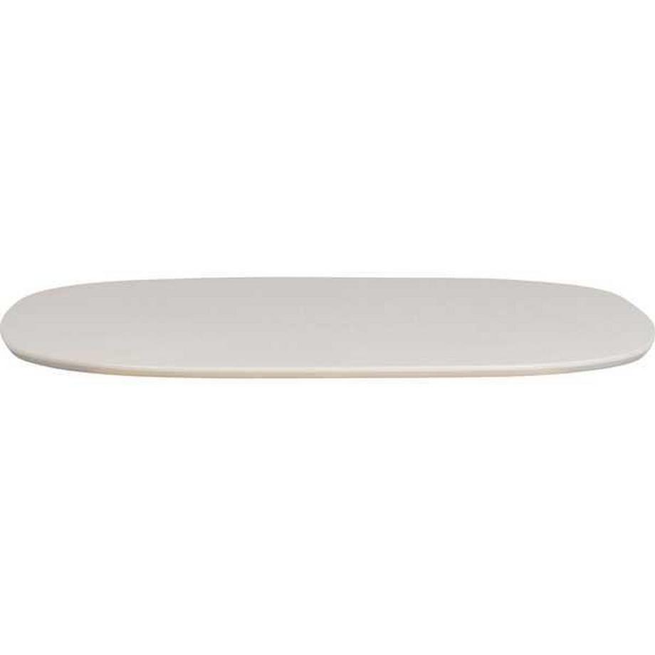 mutoni Table à manger Tablo frêne brouillard blanc 130x130  