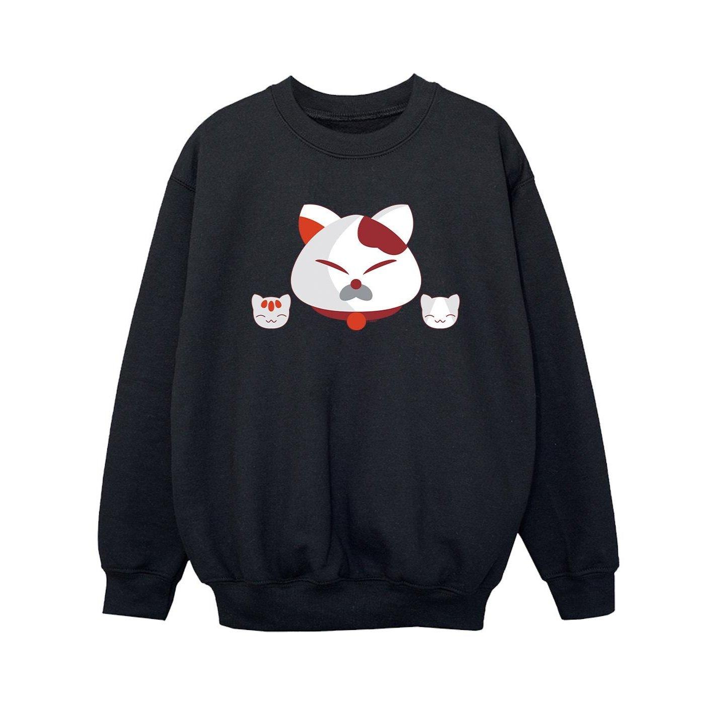 Image of Big Hero 6 Baymax Kitten Heads Sweatshirt Unisex Schwarz 116