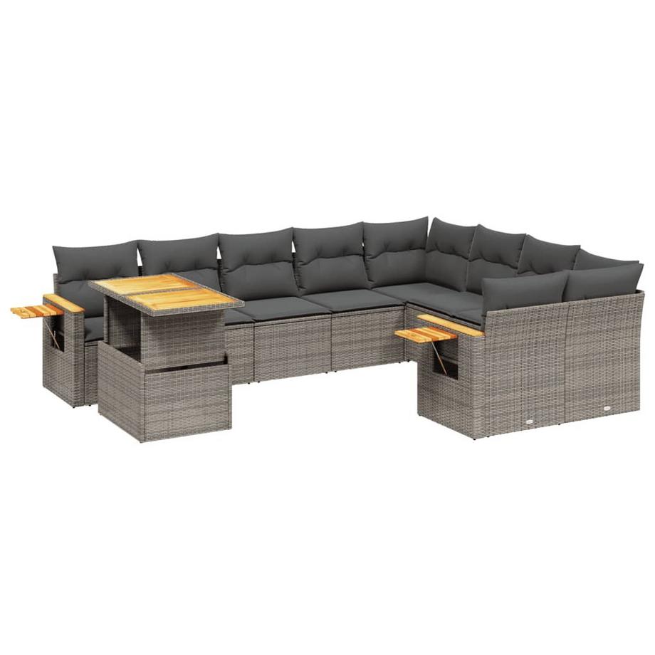 VidaXL set divano da giardino Polirattan  