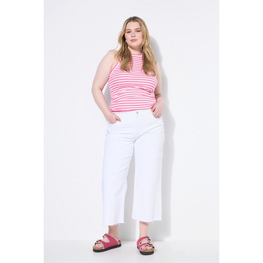 Studio Untold Jeans-Culotte Wide Legs 5-Pocket Cutted Saum  