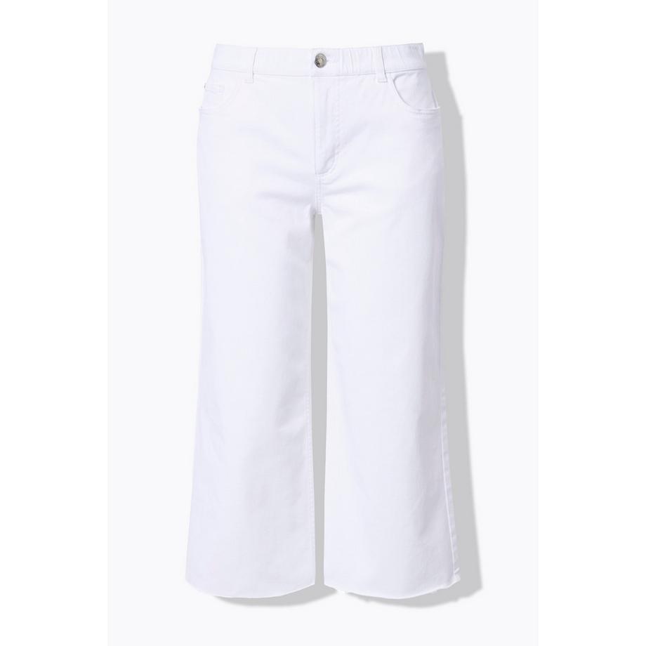 Studio Untold Jeans-Culotte Wide Legs 5-Pocket Cutted Saum  