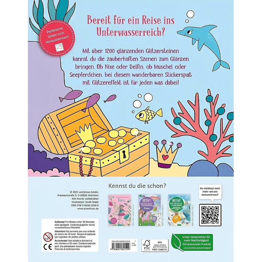 ARS EDITION  Mein Diamant-Stickerheft - Meerjungfrauen 