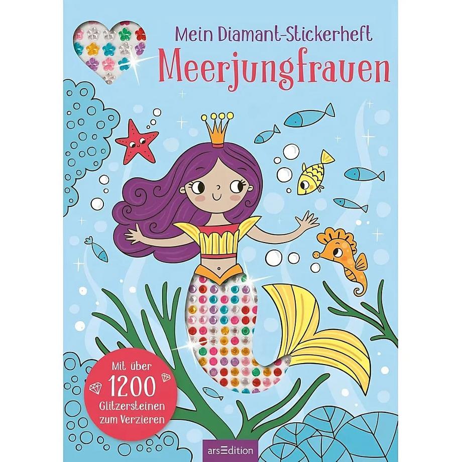 ARS EDITION  Mein Diamant-Stickerheft - Meerjungfrauen 