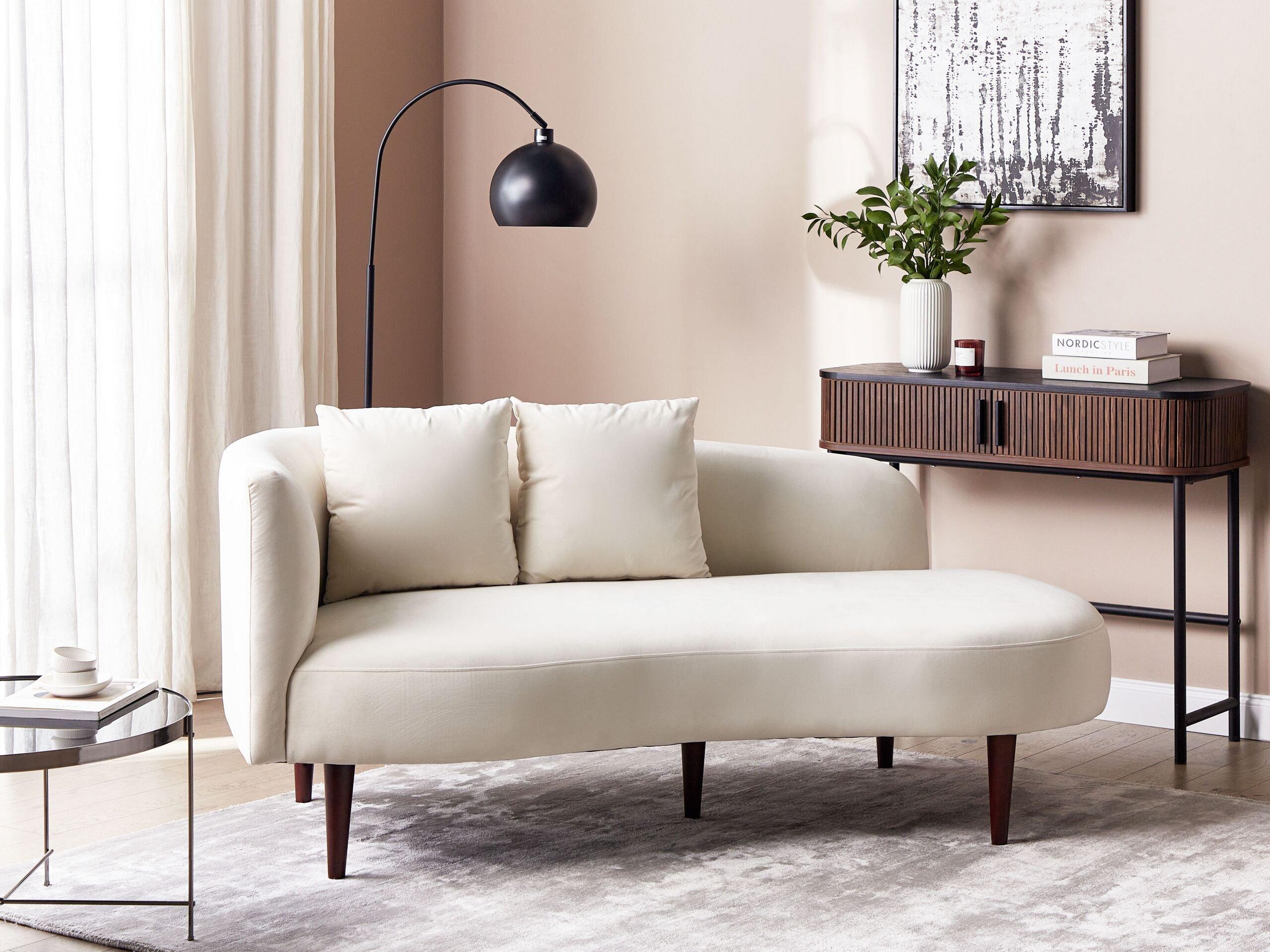 Beliani Chaiselongue aus Samtstoff Modern CHAUMONT  