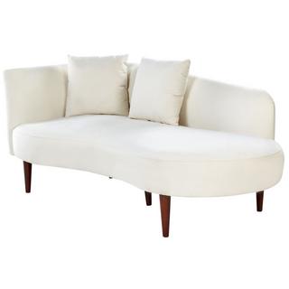 Beliani Chaiselongue aus Samtstoff Modern CHAUMONT  