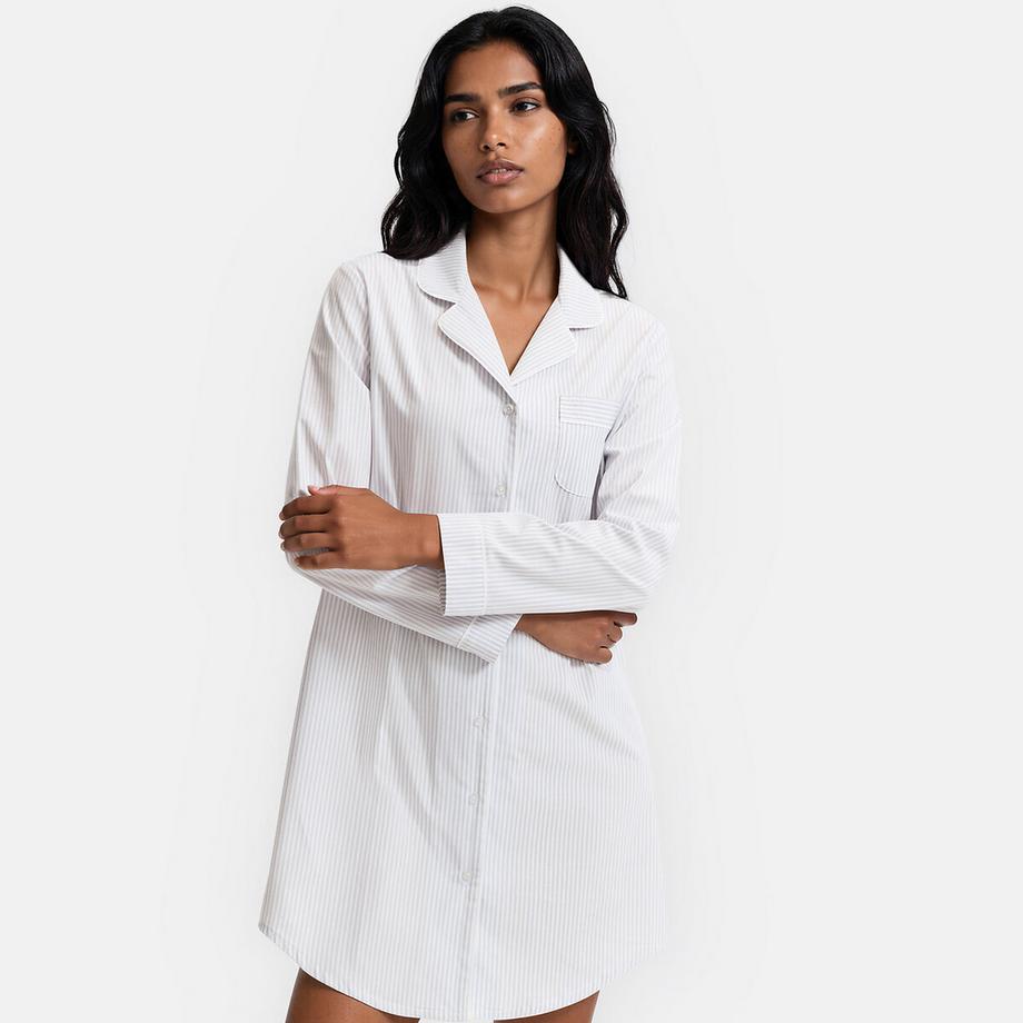 La Redoute Collections Chemise de Nuit Popeline Rayée  