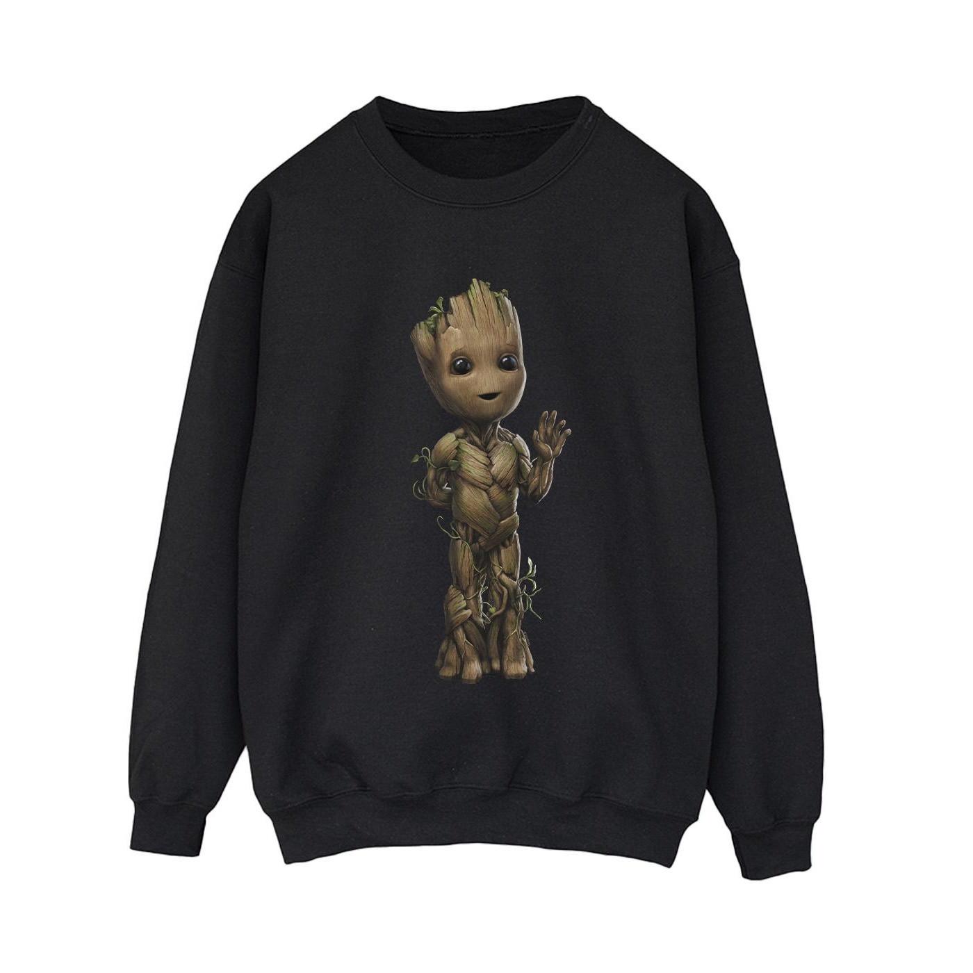 Image of I Am Groot Wave Pose Sweatshirt Damen Schwarz M