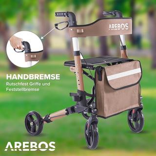 Arebos  Alu Rollator | Klappbar | Leichtgewichtsrollator | 6 Höheneinstellung 