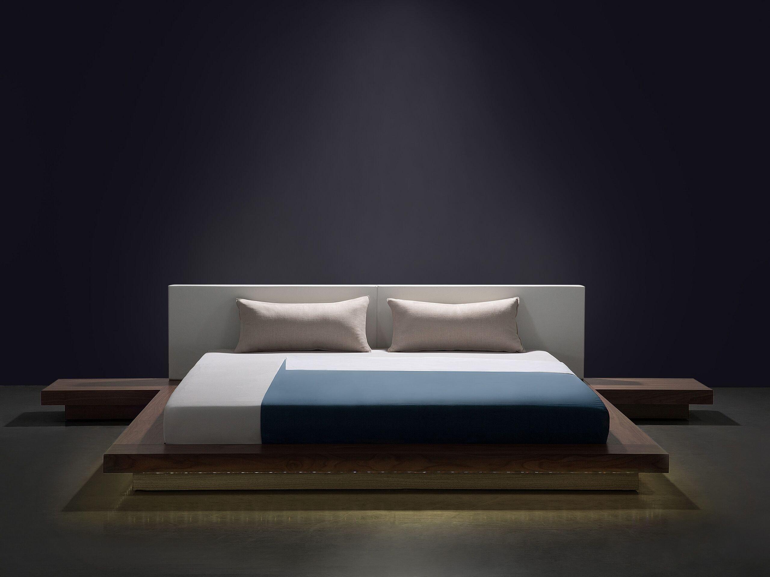 Beliani Letto con LED en Fibra a media densità (MDF) Moderno ZEN  