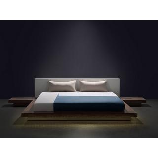 Beliani Letto con LED en Fibra a media densità (MDF) Moderno ZEN  