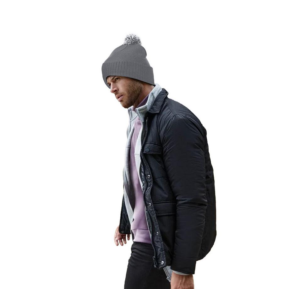 Beechfield Bonnet Tricoté à Pompon  