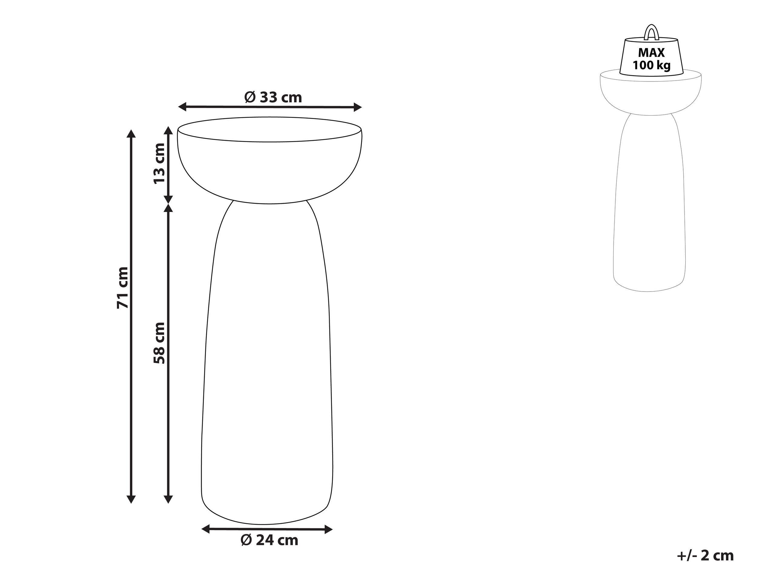 Beliani Table d'appoint en MgO Moderne CADINI  