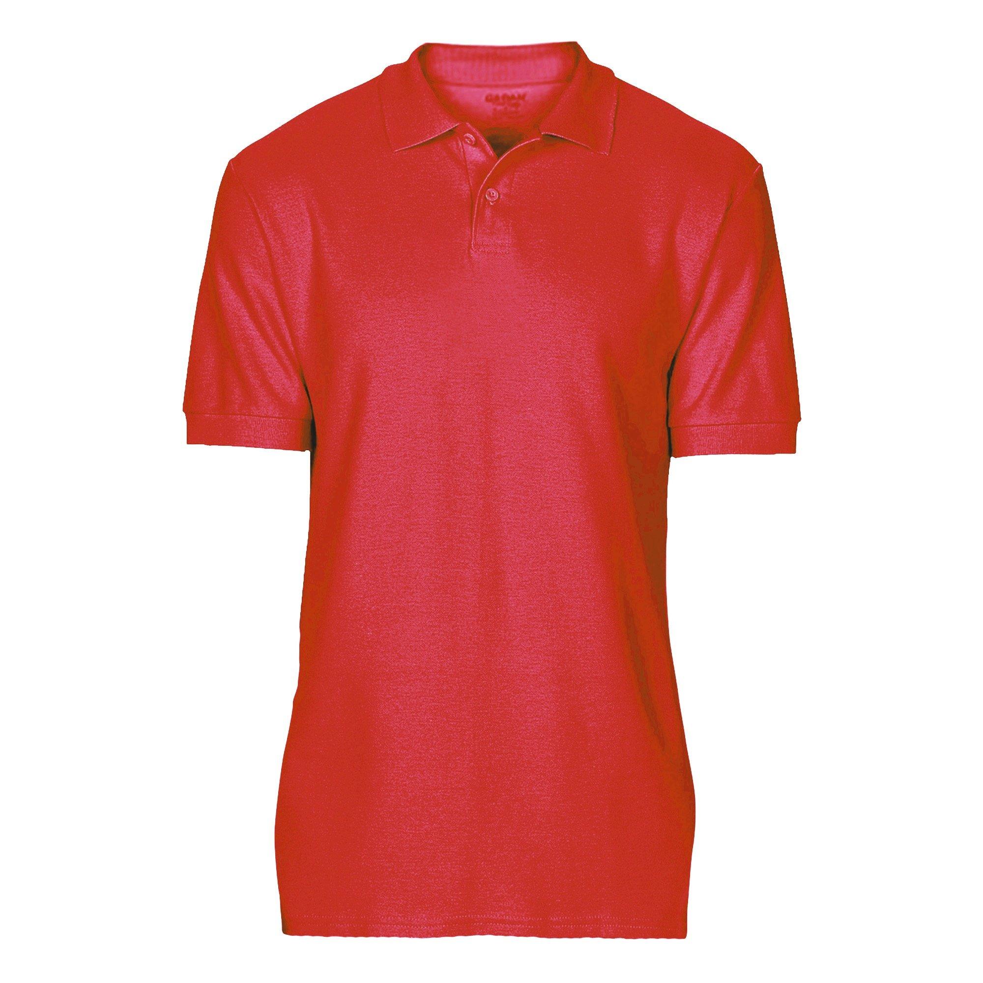Image of Softsyle Kurzarm Doppel Pique Polo Shirt Herren Rot Bunt L