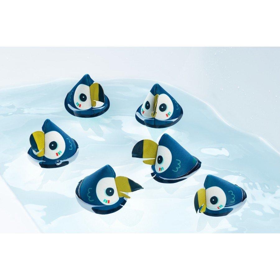 Lilliputiens  Lilliputiens Bath memory Animale per vasca Blu, Bianco, Giallo 