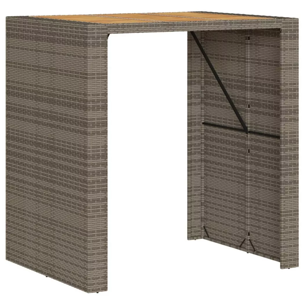 Vidaxl - Table de bar de jardin et dessus en bois acacia résine tressée