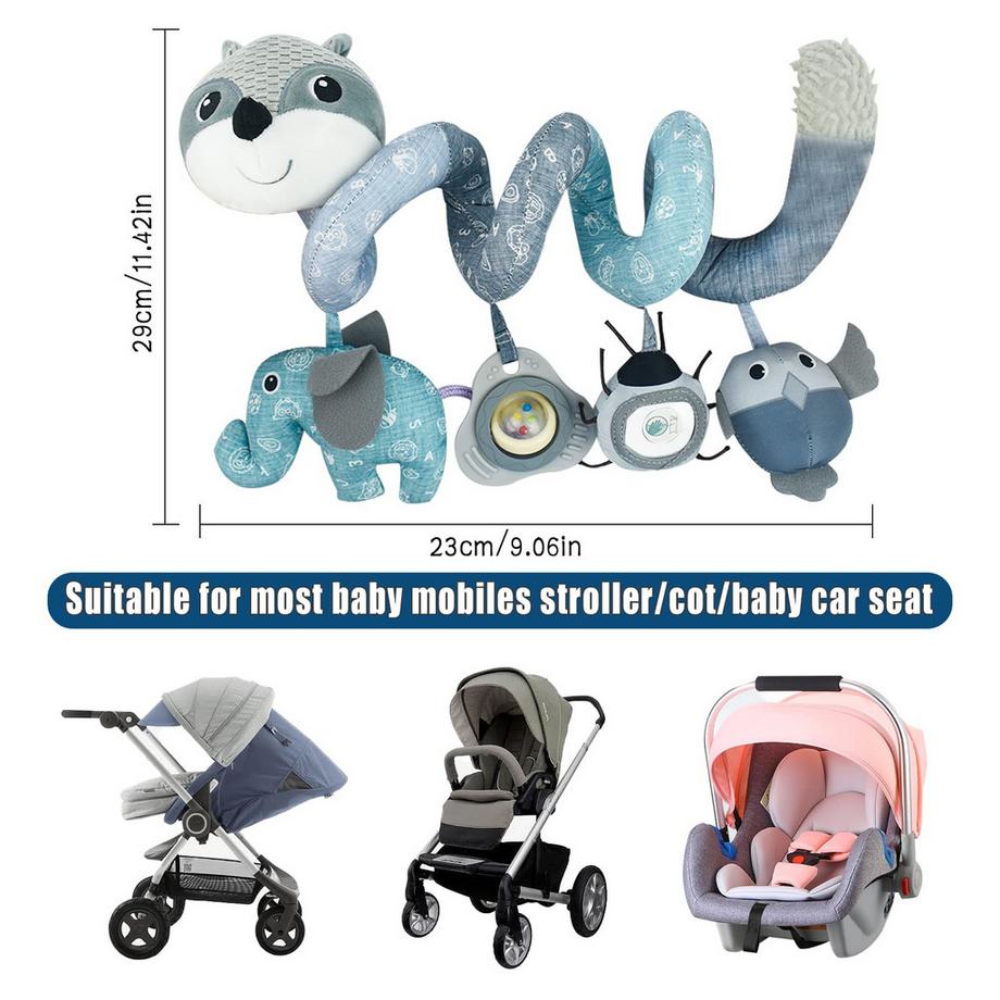 Activity-board  Kinderwagen Spielzeug für Babys - Spirale Kinderwagen hängen Spielzeug für Autositz & Baby mobile Kinderwagen Krippe 