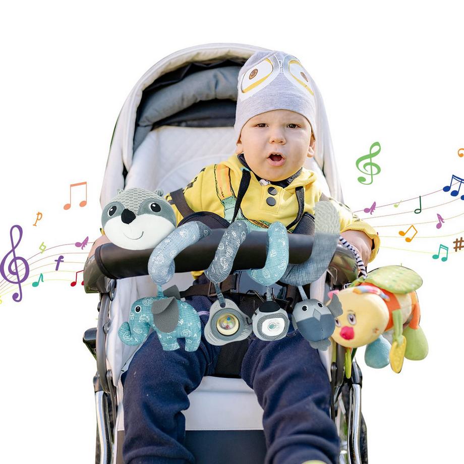 Activity-board  Kinderwagen Spielzeug für Babys - Spirale Kinderwagen hängen Spielzeug für Autositz & Baby mobile Kinderwagen Krippe 