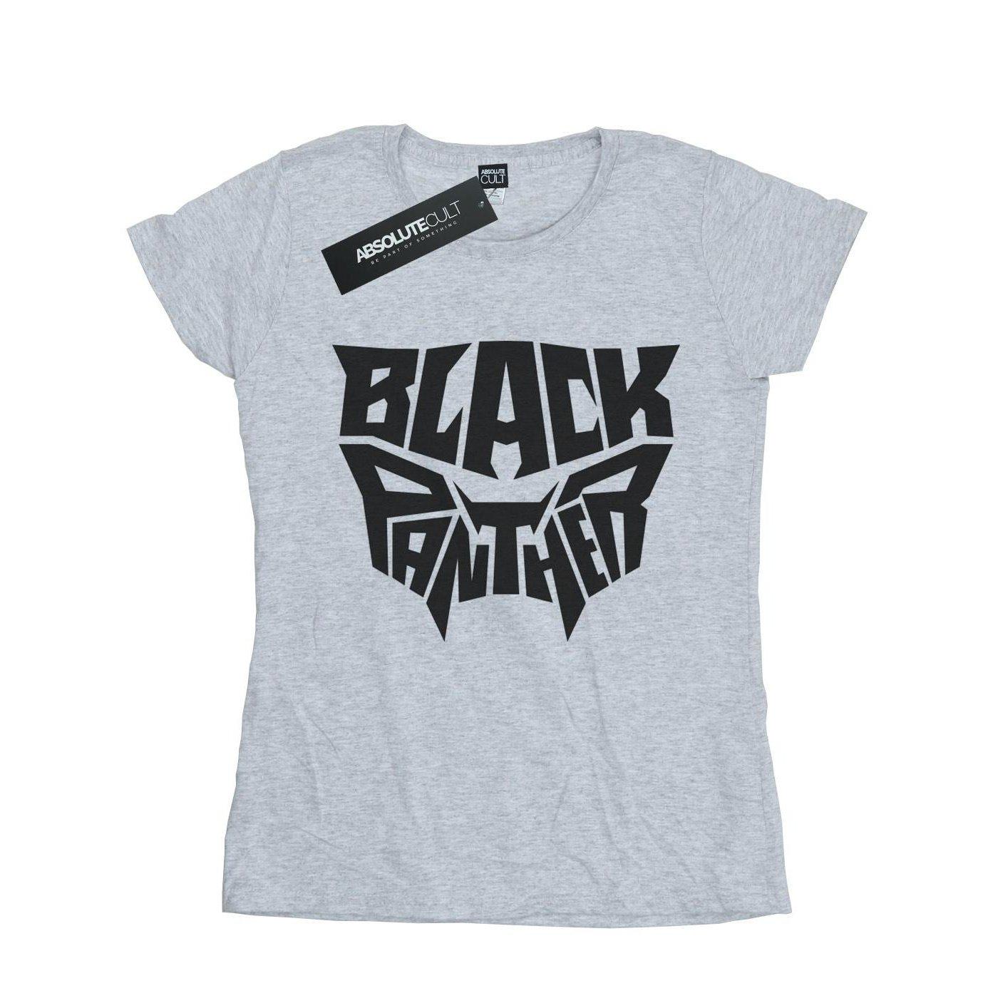 Image of Black Panther Worded Emblem Tshirt Damen Grau S