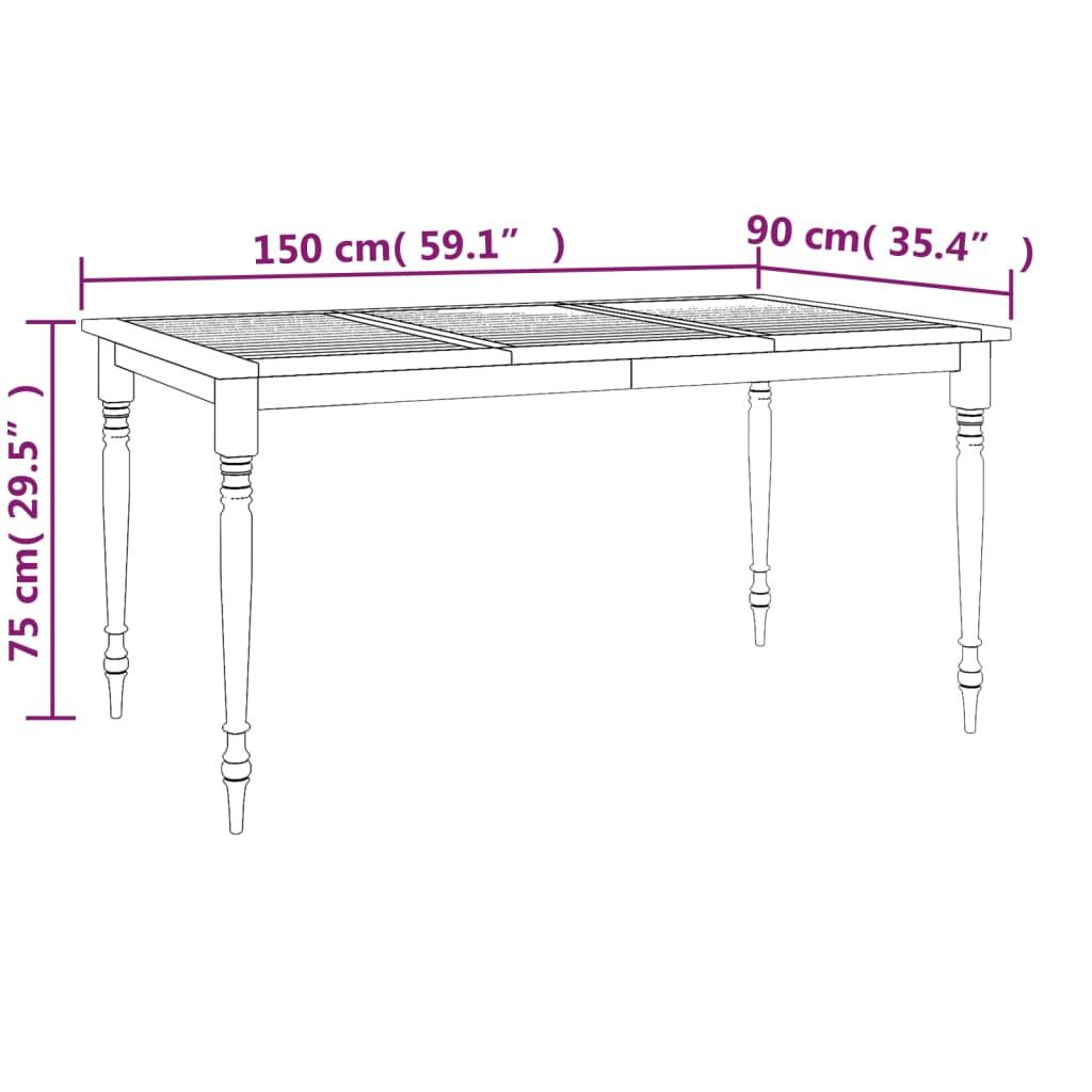 VidaXL Batavia-tisch teak  