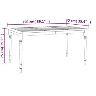 VidaXL Batavia-tisch teak  