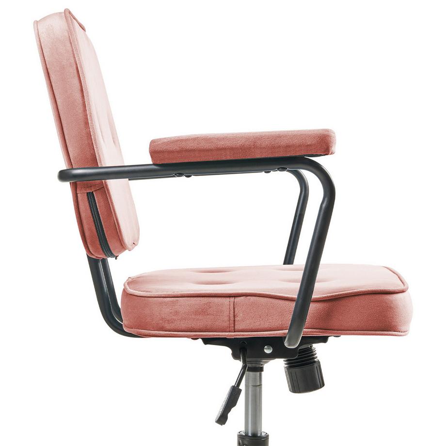 Beliani Chaise de bureau en Velours  PAWNEE  