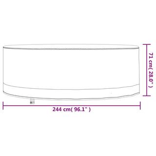 VidaXL Housse de meuble de jardin polyester  