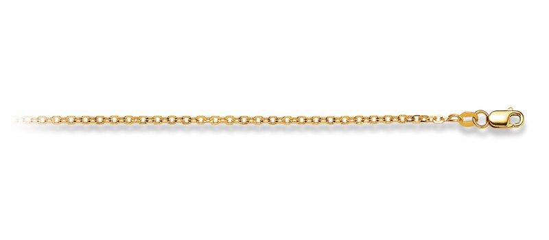 Image of Collier Spiegelanker Gelbgold 750, 2.1mm, 50cm Unisex Gelbgold 50 CM