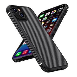 IPAKY  iPhone 14 Plus - IPAKY Silicone Carbon Look Case nero 