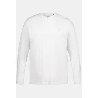 JP1880  T-shirt collection Basic, manches longues et col en V blanc neige 