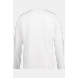 JP1880  T-shirt collection Basic, manches longues et col en V blanc neige 