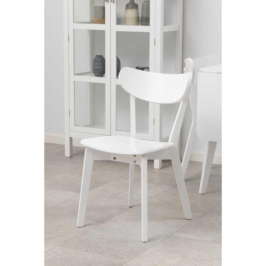 mutoni Sedia da pranzo Melrose in legno bianco (1 pezzo)  