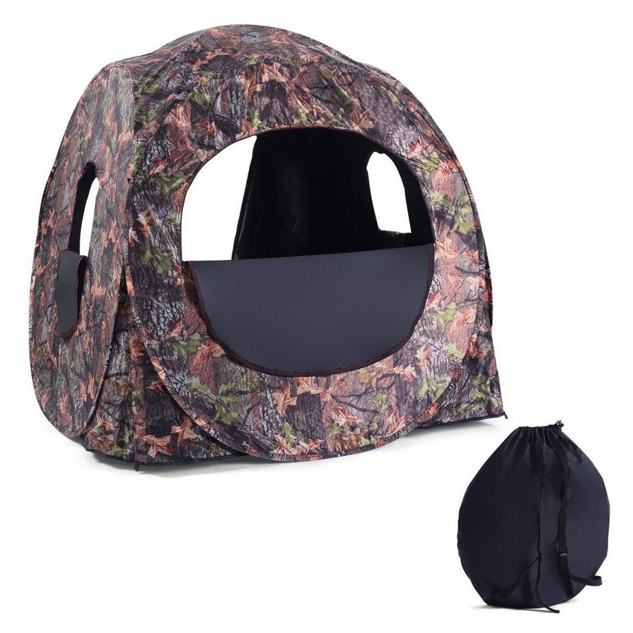 Northio  Tente de chasse design pop up avec vision 360° & sac de transport & sangles de tension pour 2 personnes 